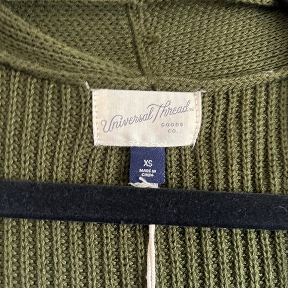 Universal Thread Women's Green Open-Front Long Line Cardigan - Size XS - NWT - Picture 2 of 9